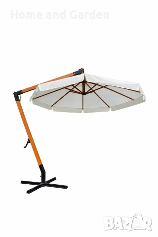 Градински чадър с метална стойка 3х3м