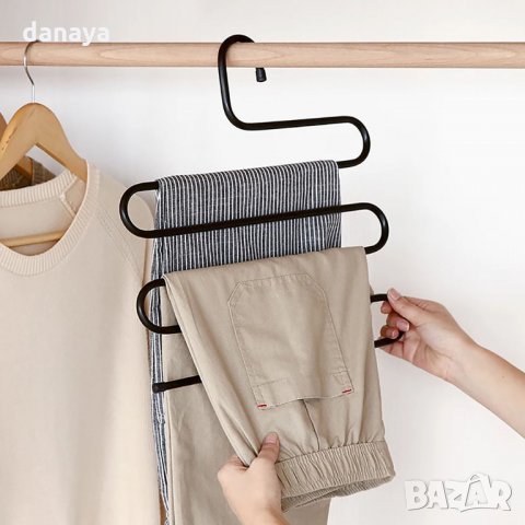 2008 S образна закачалка за панталони и поли, органайзер, снимка 2 - Органайзери - 32021966