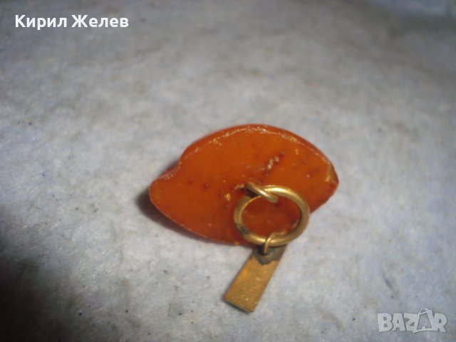 СТАРО МЕСИНГОВО ПОЗЛАТЕНО КЕХЛИБАРЕНО КОПЧЕ БУТОНЕЛ РУСИЯ НАТУРАЛЕН БАЛТИЙСКИ КЕХЛИБАР 26727, снимка 14 - Антикварни и старинни предмети - 36769994