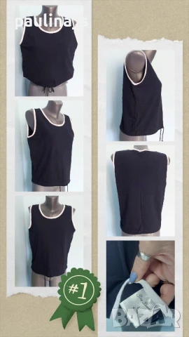 Два различни броя / Памучен топ тип потник "Gina Lokardo" и "M & S" / голям размер , снимка 2 - Потници - 45074349