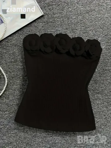 Ефектен дамски топ без презрамки, снимка 1