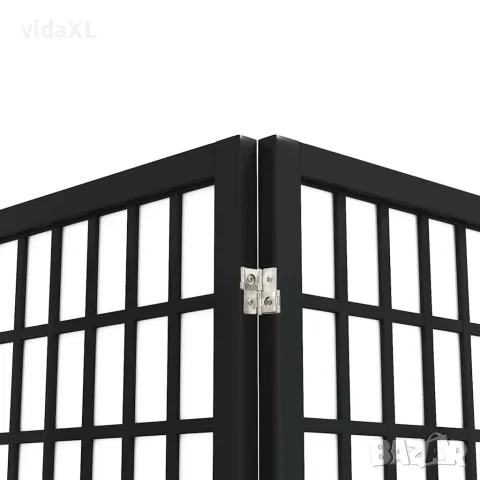 vidaXL Параван за стая, 4 панела, японски стил, 160х170 cм, черен, снимка 5 - Паравани - 56147249