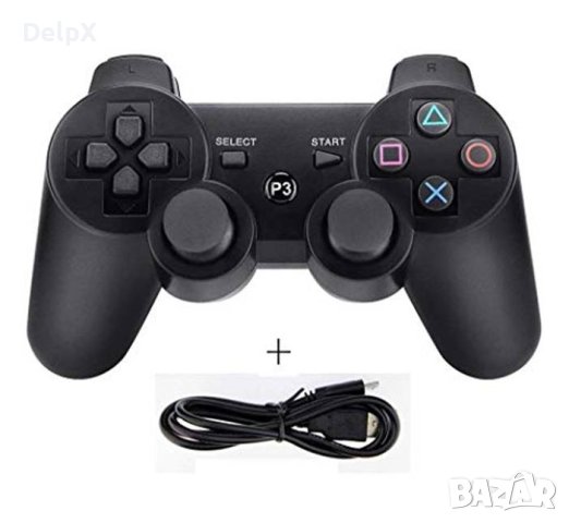 Джойстик, контролер Dualshock 3, кабел Mini usb, компютър, playstation 3, снимка 1 - Джойстици и геймпадове - 42646464