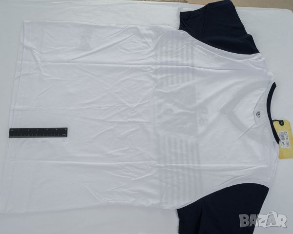 Мъжка памучна тениска в бяло и тъмносиньо марка Sir Raymond Tailor , снимка 4 - Тениски - 30991017