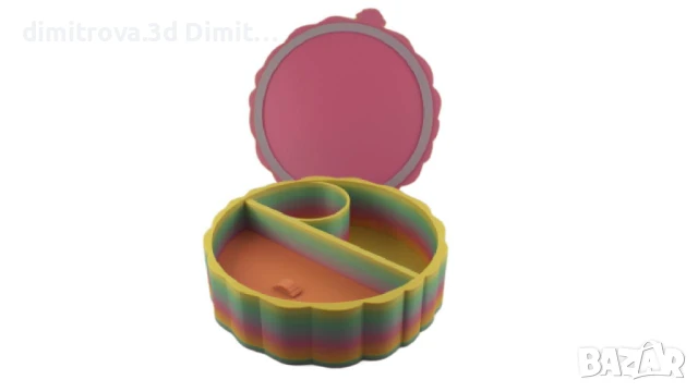 Beauty Box – 3D принтирана козметична кутия с капак 🌈, снимка 3 - Подаръци за жени - 51374654