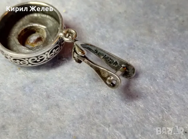 NIKOL@S АВТОРСКА СРЕБЪРНА ОБЕЦА СРЕБРО 925 с БЯЛА ПОЗЛАТА и КРАЛСКИ СЕДЕФ на БИЖУТЕРА НИКОЛАС 48940, снимка 3 - Обеци - 48953213