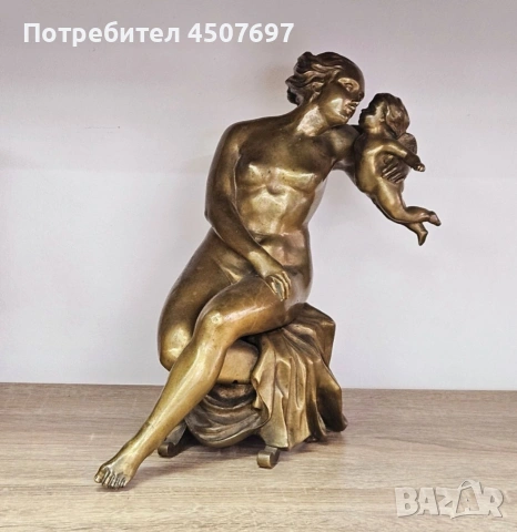 бронзова склуптора на Венера и Купидон от 19-mu Bek. , снимка 6 - Антикварни и старинни предмети - 53100932
