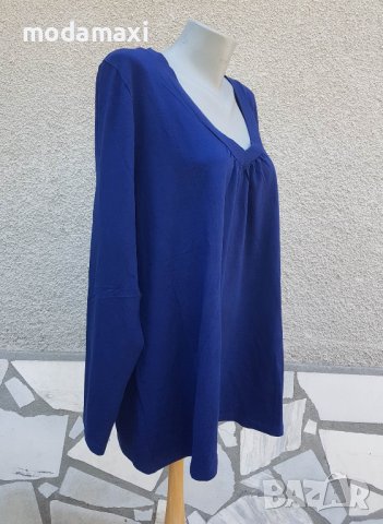 4XL  Нова тъмно синя блуза, снимка 4 - Блузи с дълъг ръкав и пуловери - 42093142