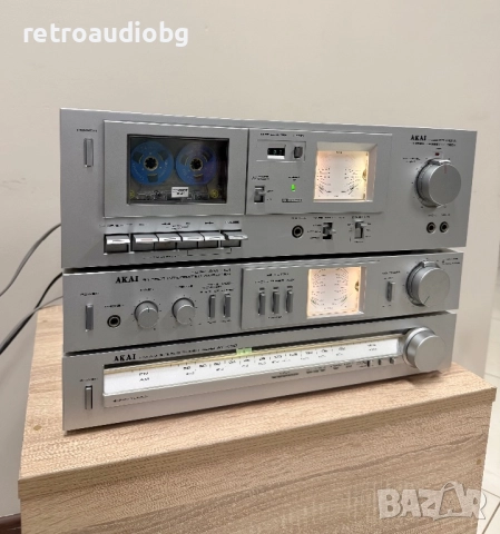 🔉Ретро аудио сет AKAI - усилвател AM-U01, тунер AT-K02, Дек CS-M01 - Made in Japan🔉, снимка 3 - Аудиосистеми - 52147271