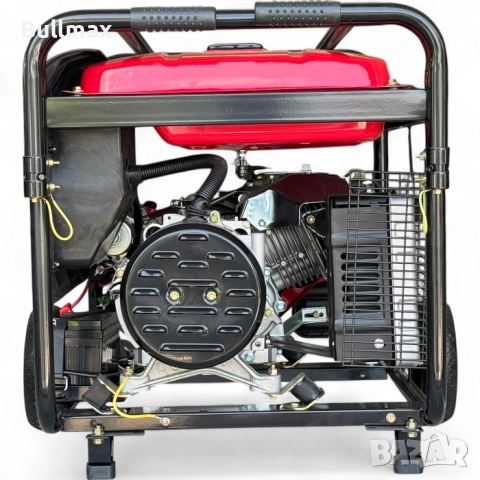  Бензинов генератор за ток Bullmax 7KW, Монофазен, Ел Старт, 420сс, Преносим назад, снимка 4 - Генератори - 52569752