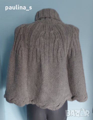 Ръчна изработка / Унисайз / Дизайнерско пончо "by Nord", топло и пухкаво с вълна и алпака, снимка 4 - Шалове - 35510798