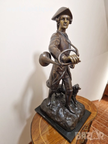 Превъзходна антикварна френска бронзова фигура статуетка пластика , снимка 5 - Статуетки - 53098078