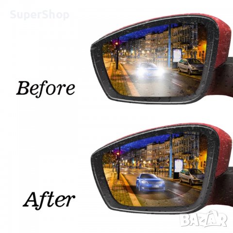 2в1 Защитно фолио за огледала огледало против дъжд и отблясъци кола, снимка 6 - Аксесоари и консумативи - 39288081