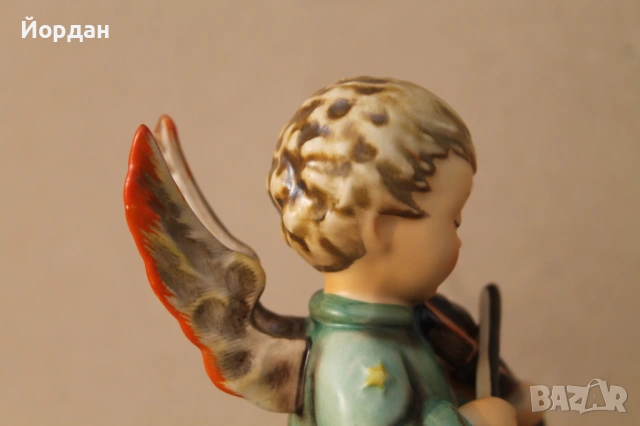 Немска порцеланова фигурка ''Goebel Hummel Figurine, Celestial Musician Violin Angel''188, снимка 6 - Колекции - 54056845