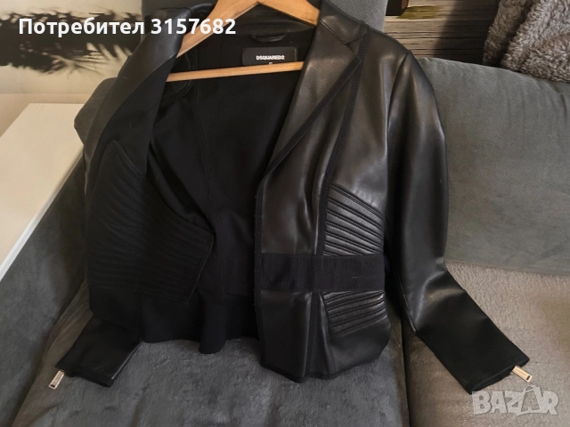 Кожено яке, снимка 2 - Якета - 51748669