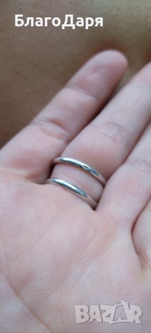 Сребърен пръстен със седеф, снимка 3 - Пръстени - 42311940