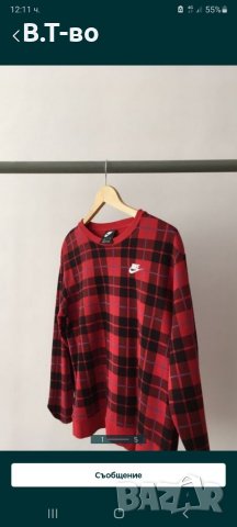 Nike карирана блуза