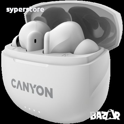 Безжични слушалки тапи, Canyon TWS-8, Бял SS301548, снимка 3 - Bluetooth слушалки - 39956918