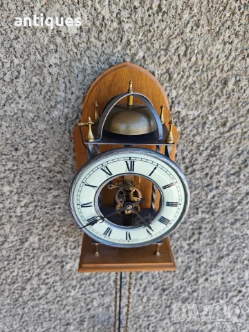 Стенен часовник с тежести - Tempus Fugit Skeleton- Germany -1980"г, снимка 10 - Антикварни и старинни предмети - 56078131