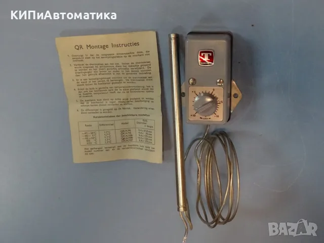 термостат Teddington typ QR/A/106 capillary thermostat -10°C/+10°C, снимка 2 - Резервни части за машини - 55948546