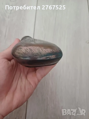 Релефна Медна Барутница паласка фишеклък пушка пищов възстановка , снимка 3 - Колекции - 42261687