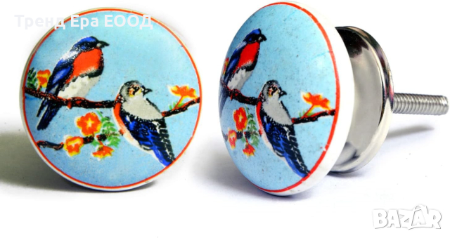 Керамични дръжки за шкафчета - ръчно рисувани, снимка 2 - Шкафове - 44524350