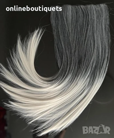 Сиво омбре с клипси, снимка 2 - Аксесоари за коса - 29208989