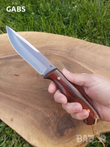 Висококачествен ловен нож D2,фултанг с кожена кания, снимка 5 - Ножове - 49873136