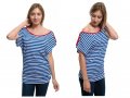 РАЗПРОДАЖБА!!! Нова дамска ефектна моряшка блуза-туника на райе, снимка 10