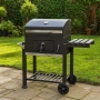 Барбекю на дървени въглища с чугунена плоча 113x45.5x100 см, снимка 2