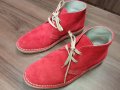 Дамски червени боти естествен велур № 39, снимка 4