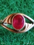 Винтидж сребърен пръстен СССР с червен Рубин майсторска ръчна изработка 31141, снимка 9