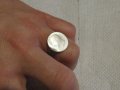 мъжки сребърен пръстен, Старинен пръстен със сребърна монета - Княз Фердинанд I - ЦАР НА БЪЛГАРИТЕ , снимка 3
