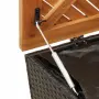 vidaXL Външна кутия за съхранение черна 110x50x54 см PE ратан акация, снимка 8