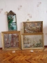 Стари гоблени в красиви остъклени барокови дървени орнаментирани рамки. , снимка 2