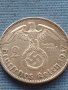 Сребърна монета 2 райхсмарки 1937г. Нацистка Германия със СВАСТИКА 39632, снимка 3