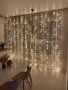 Коледни лампички с 300Led лампи 3 метра на 3 метра ,коледна завеса с дистанционно. , снимка 1