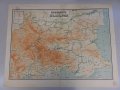 Стара царска карта "Железниците на България", 30-те, 91х70см