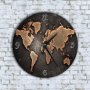Стенен Часовник - Карта на Земята, снимка 1 - Стенни часовници - 40131611