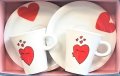 Чаши за кафе със сърца, снимка 1 - Романтични подаръци - 35642617