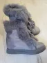 Сиви боти  естествен пух, снимка 3