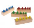 НАМАЛЕНИЯ ! Монтесори Дървени цветни цилиндри - теглилки с дръжки 4в1, снимка 6