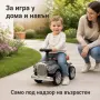 Детска ретро кола за яздене Baby Mix, сива, снимка 4
