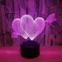 Холограмна 3D LED лампа Heart Arrow,RGB Седемцветен Интелигентен Контрол,USB, снимка 5