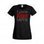 Дамска тениска Свети Валентин LOVE LOVE LOVE 2, снимка 1 - Тениски - 35647309
