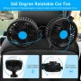 Двоен вентилатор за автомобил Digital One SP01096 HX-T303 – 12V, за къмпинг, снимка 6