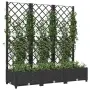 vidaXL Градинска саксия с решетка, черна, 120x40x121,5 см, полипропилен, снимка 7