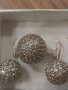 Сребърен комплект  обеци и пръстен с камъни Swarovski, снимка 5