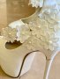 Бели сватбени / дизайнерски обувки, снимка 3