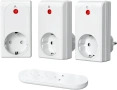 Комплект безжични контакти с дистанционно – 3+1, 2000W, снимка 1